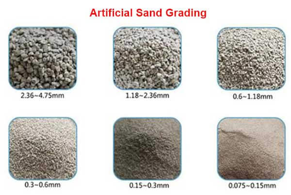 artificial sand grading