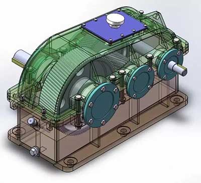 Double Stage Cylindrical Gear Speed Reducer