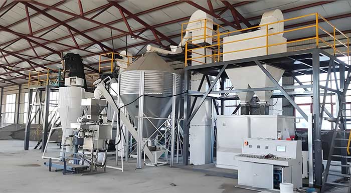 Granular feed production line